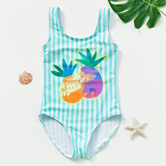Girl Swimsuit One-Piece Mermaid Fish Scale Unicorn Children's Swimwear 2 - 8 Years