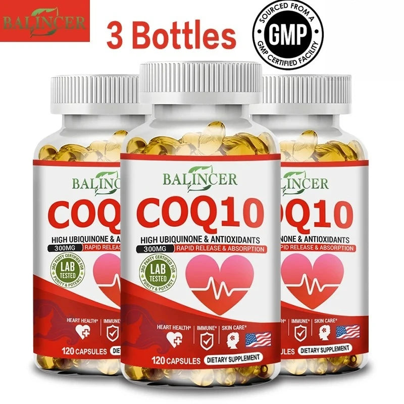 Balincer Organic Coenzyme Q10 Capsules - Supports Energy Production, Core System Health, Supports Immunity - Dietary Supplement