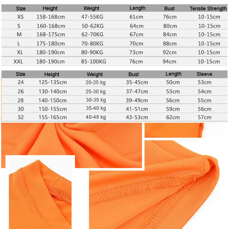 Kids Children Boy Girl Compression Running Long T Shirt Fitness Sport Basketball Football Gym Sportswear Soccer Clothes 25