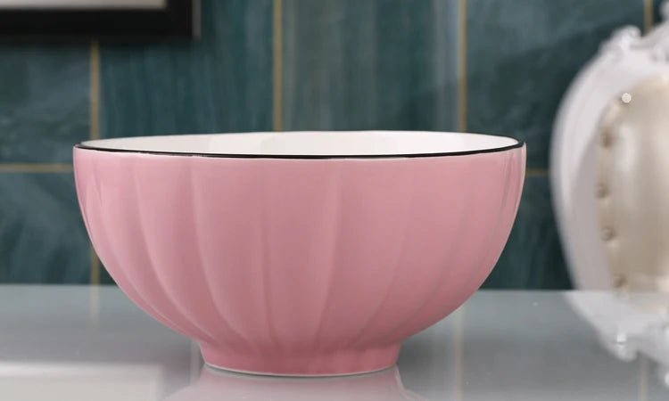 Large Size Cerc Bowl Set Creative Bowl Plate Combination Microwave Se Home Use Single 4 Pieces New 202 Dining Utensils
