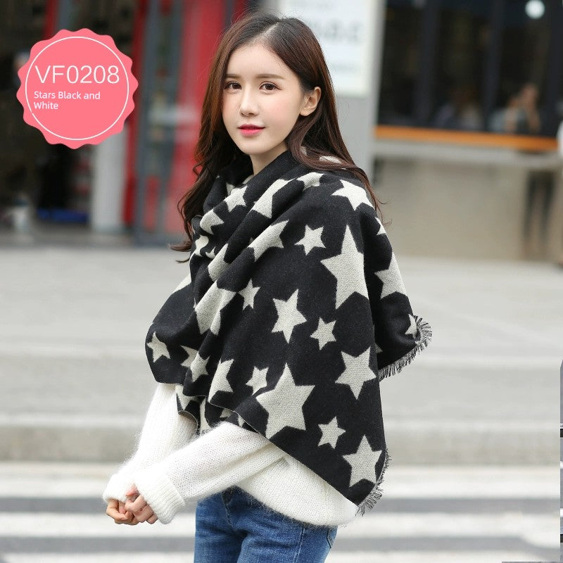 Women's Extra Large Scarf Long Double-Sided all season