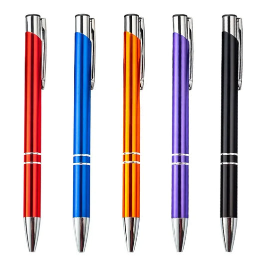 100pcs/lot Hot Sell Metal Ballpoint Pen Support Custom Logo Advertising Wholesale Personalized Pen Advertising Promotional Gift