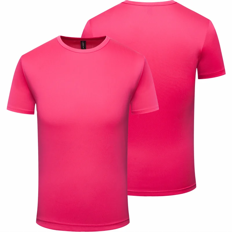 Quick Dry Round Neck T-shirt Custom Printed Embroidered Logo Sports Fitness Short Sleeve Top Running Shirts