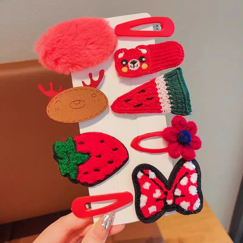 Children's Plush Hairpins Clip Side Barrettes