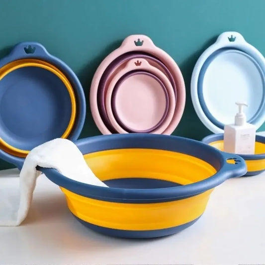 1-4PCS Foldable Travel Laundry Foot Washing Plastic Basin