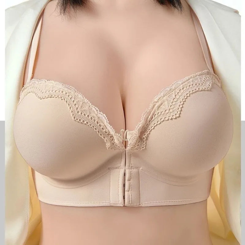 Ultimate Push Up Bra 12cm Padded Front Closure Strapless Plunge Bra for Small Chest Extreme Lift Invisible Back Comfort Wear