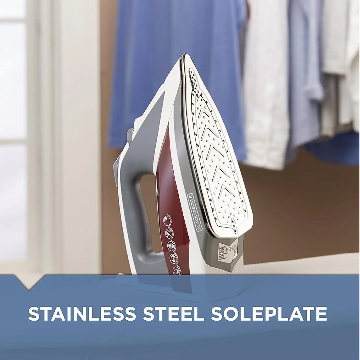 Advanced Steam Iron with Powerful Steam & Auto-Off, Perfect for Wrinkles-Free Clothes