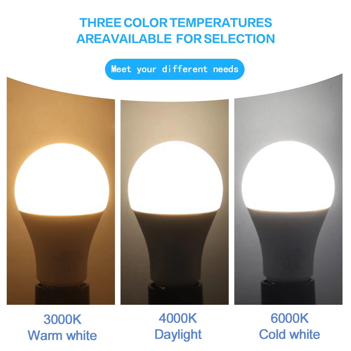 50PCS E27 LED Bulb Lamps 3W 8W 9W 12W 15W 18W 24W AC 220V 240V Cool Lighting Lampada Light Bulbs Foyer Home Indoor LED Bombilla