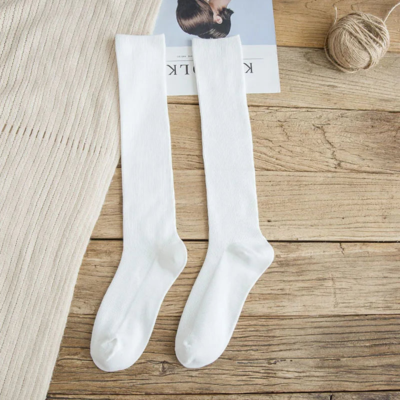 10 Colors Women's Cotton Socks Long Socks