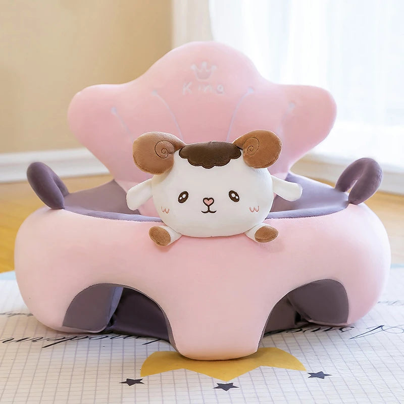 Baby Sofa Support Seat Cover Plush Chair Learn To Sit Comfortable Cartoon Toddler