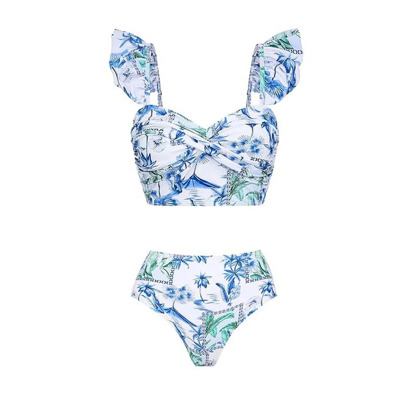 Women Swimwear 2PC Cover-up Swimsuit