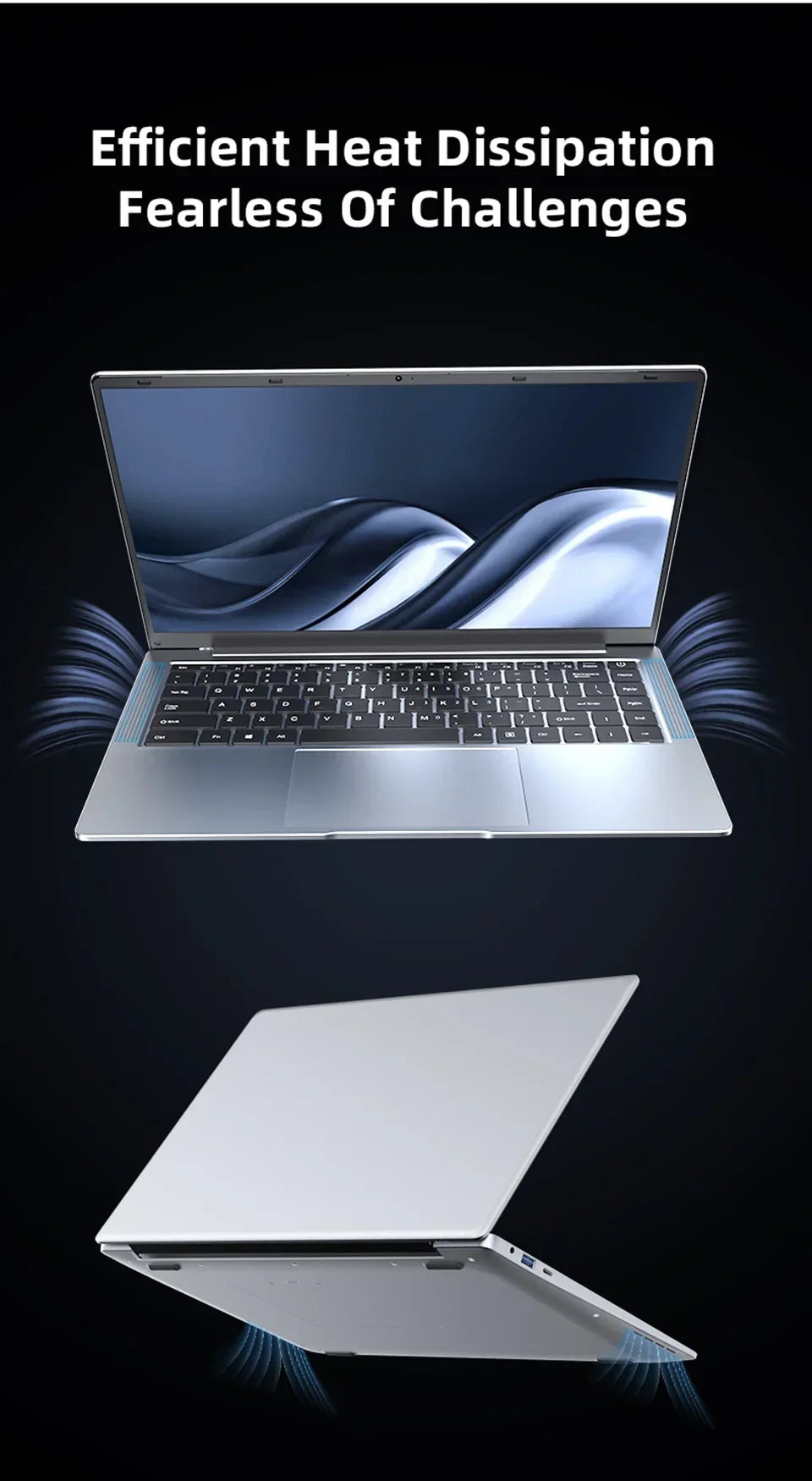14.1 Inch FHD Ultra Thin Laptop Intel N3700/4405U Win11 DDR4 16GB/32GB RAM 2TB SSD Portable Business Office Notebook PC