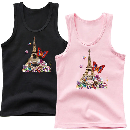 Girl Summer Pink Tanks Tops