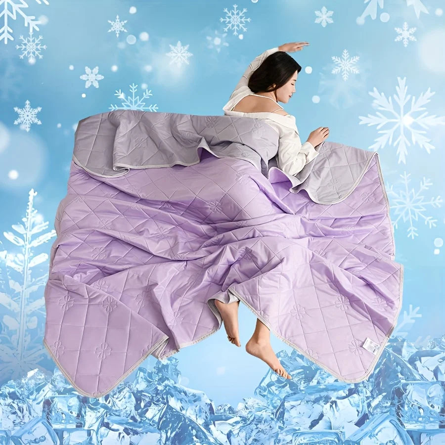 Cool Feeling Blanket Antibacterial Ice Cream Summer Quilt Washable Solid Color