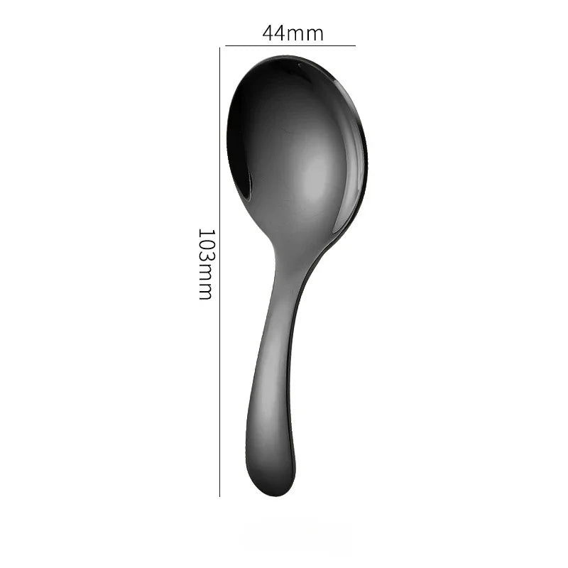 Mini Portable Stainless Steel Spoon Fork Set Storage Dessert Fruit Tool for Work School Short Handle Tableware Suitable for Kids
