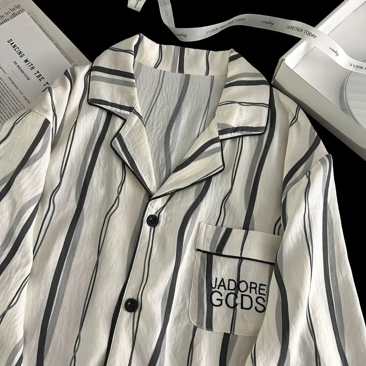 Men Spring Cloud Cotton Pajama Set Sleepwear