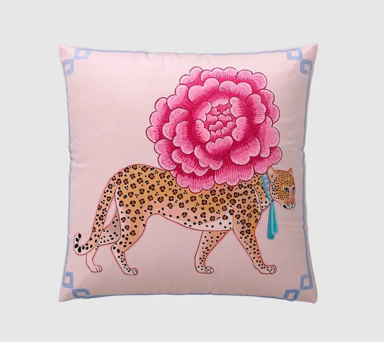 Home Gorgeous Cushion Cover Oriental Mystical Animals Print Ancient Style Decorative Pillow Case 50x50cm