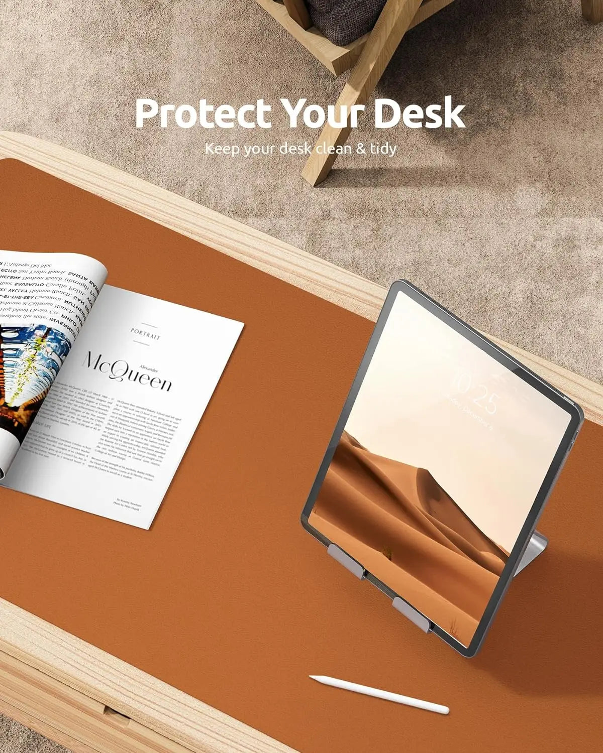Leather Waterproof Desk Pad Protector