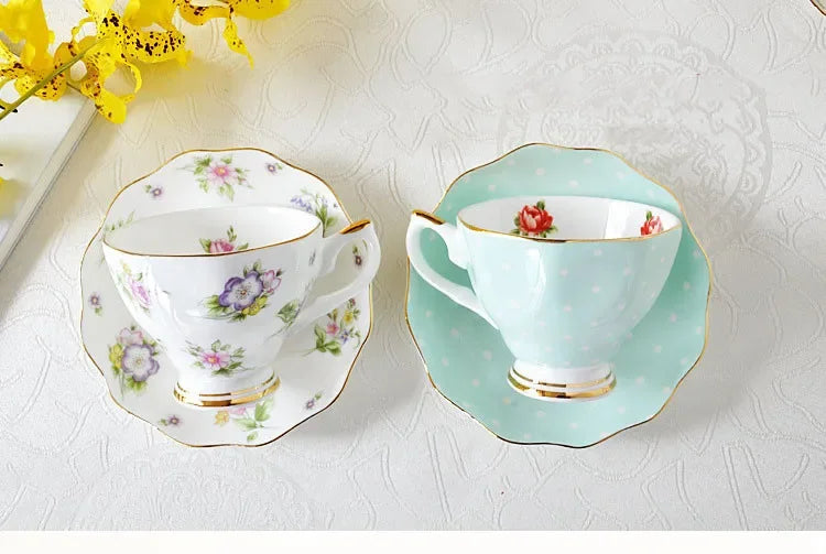 European Bone china coffee set Creative simple ceramic porcelain dish Afternoon tea milk cup 200ML