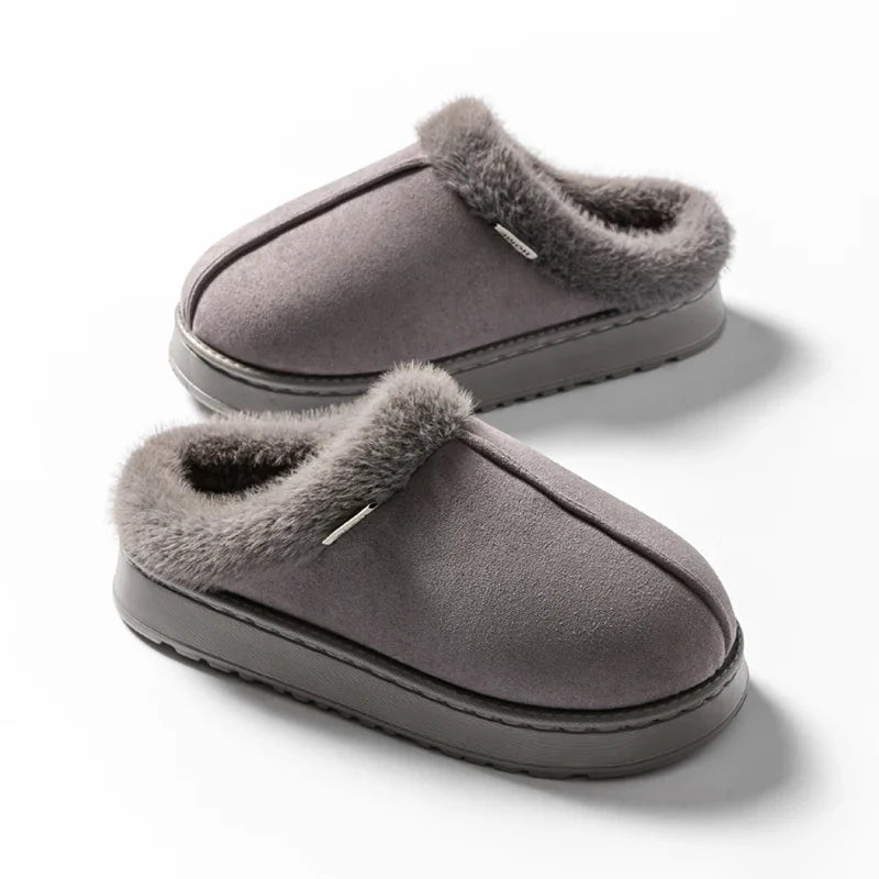Women Fluffy Slippers for Autumn Winter Indoor EVA Thick Sole Anti-Slip Warm Unisex House Shoes