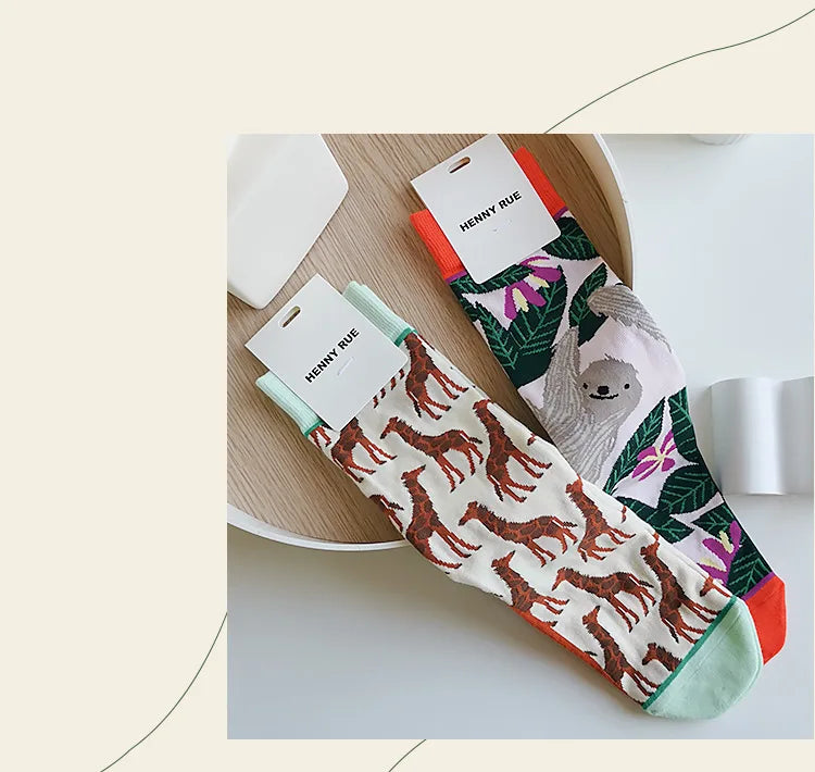 Fashion Colorful Spring Autumn Women's Socks