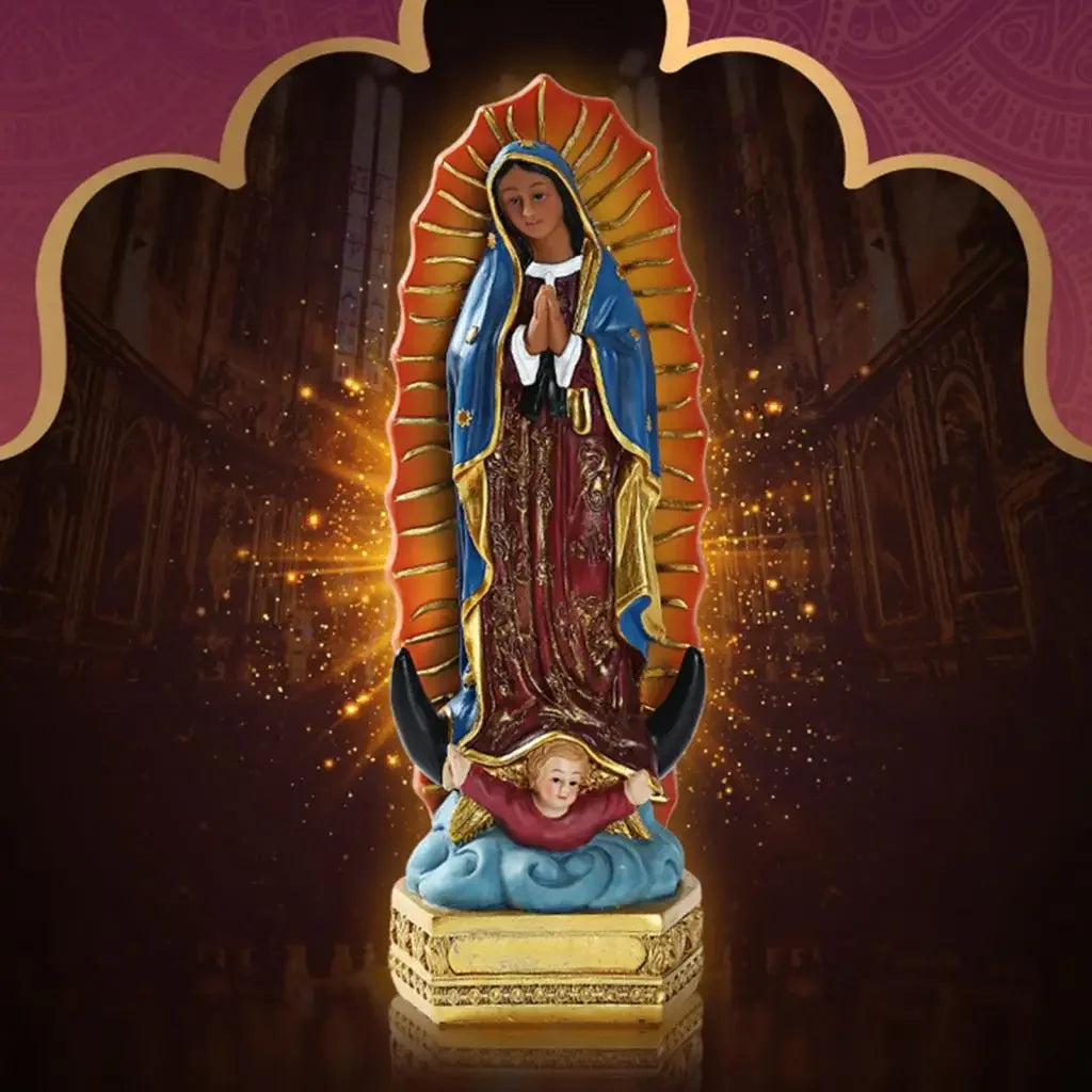Our Lady of Guadalupe Virgin Mary Resin Statue Figurine Decoration Ornament