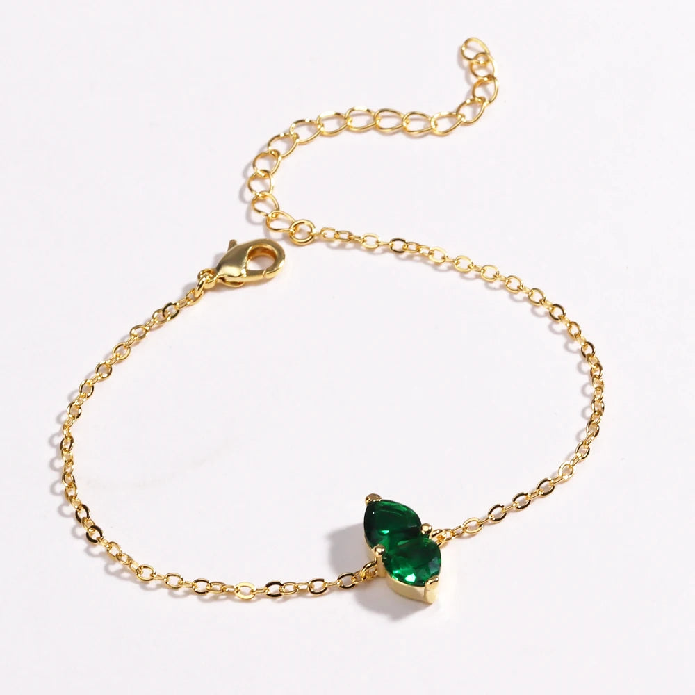 Mix Style Green Micro-inlaid Zircon Tennis Bracelet for Women 2025 New Men Bracelet Homme Jewelry Accessories Wholesale