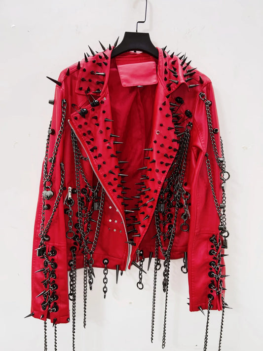 Vintage Leather Jacket gothic style