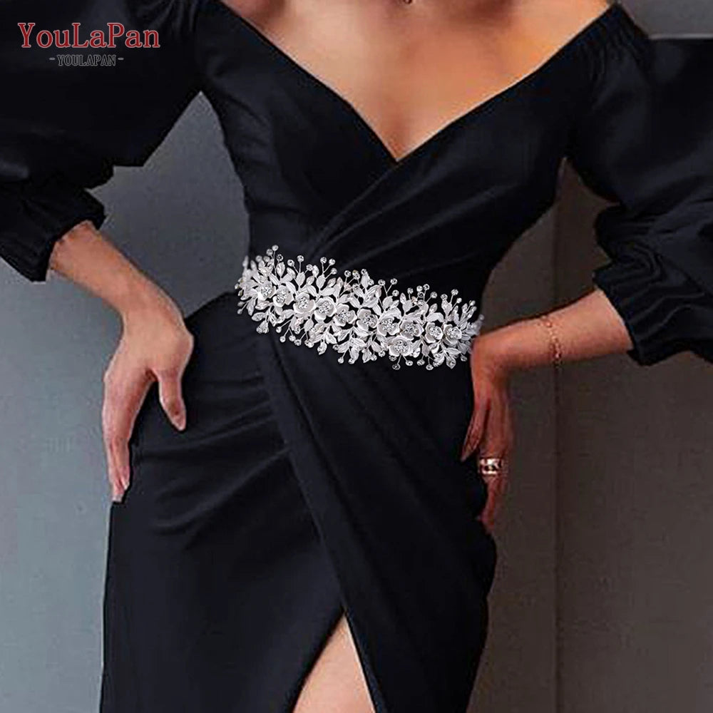 Wedding Bridal Rhinestone Dress Sash Belts for Women Wedding Jewelry Accessories