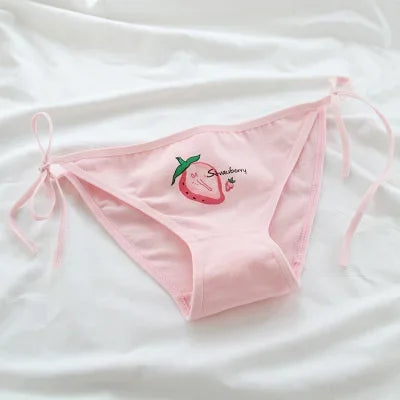 Women Funny Cotton Panties Hollow Out Seamless Briefs
