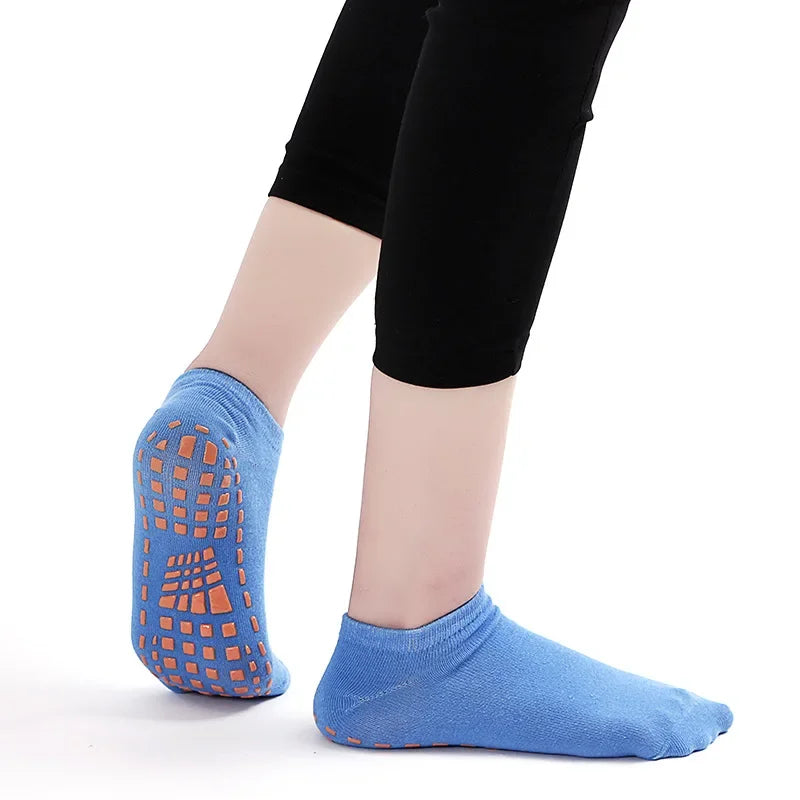 Indoor Unisex Adult/Children Silicone Non Slip Cotton Foot Massage Ankle Socks
