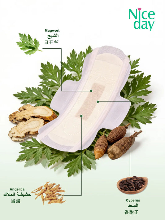 Herbal Sanitary Pads for Menstrual Pain Relief, Eliminate Odor from Intimate Areas, Ultra-Thin Menstrual Pads, Ultra-Soft Menstrual Care Pads, Breathable Underwear Pads