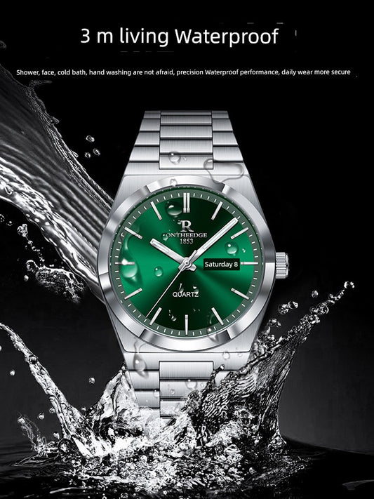 Super Player Genuine Automatic Swiss Green Waterproof Water Quartz Mechanical Watch