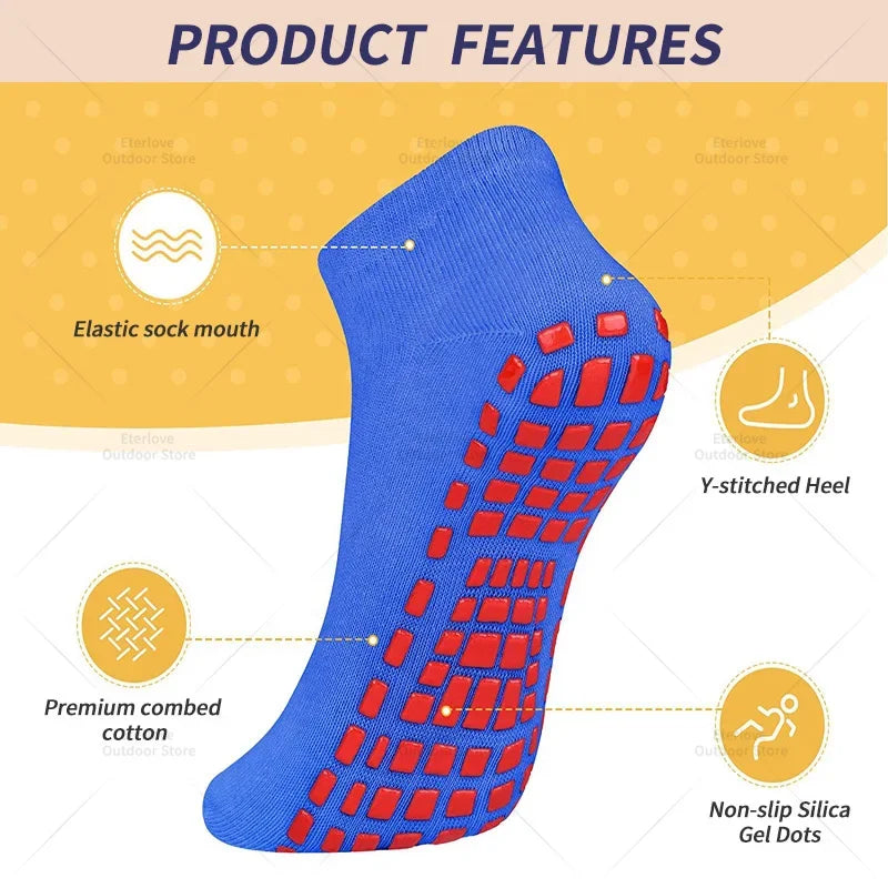 Indoor Unisex Adult/Children Silicone Non Slip Cotton Foot Massage Ankle Socks