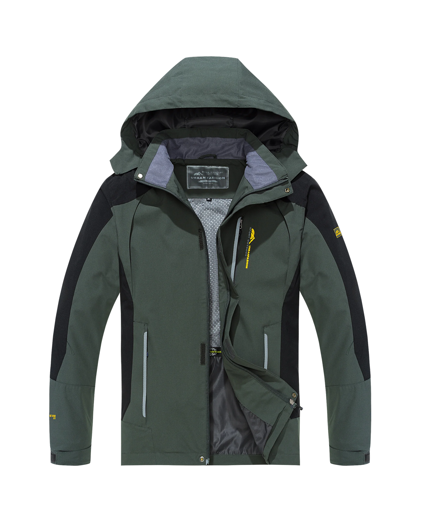 Men's Waterproof Hiking Jacket Large Size Windproof Windbreaker