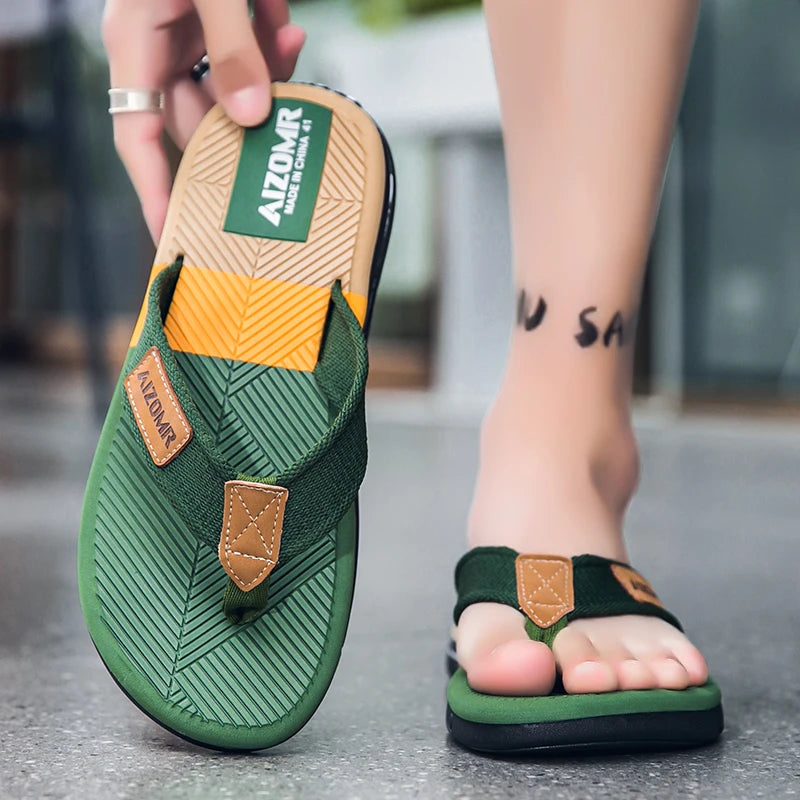 Men's Non-Slip Walking Summer Comfortable Flip-flops Thick Sole