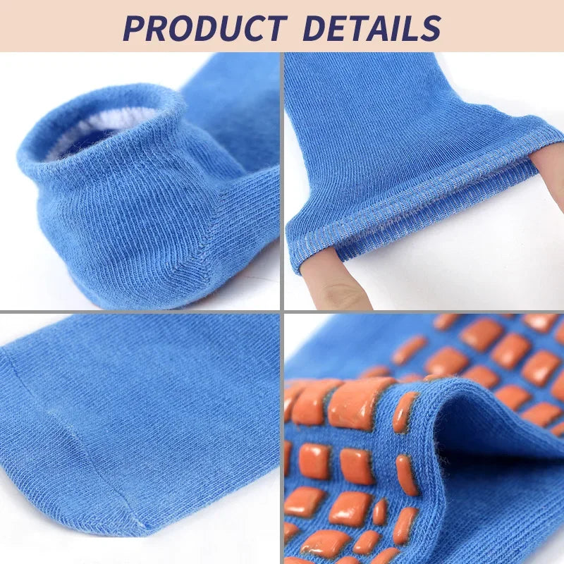 Indoor Unisex Adult/Children Silicone Non Slip Cotton Foot Massage Ankle Socks