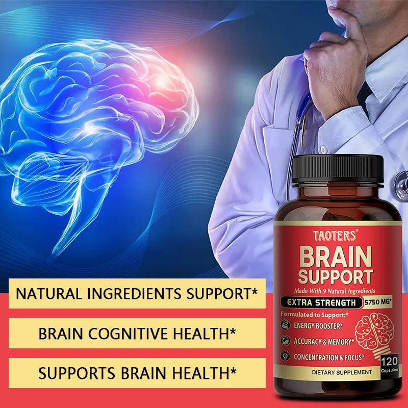 Ashwagandha+Ginkgo Biloba Root Extract Capsules, Improves Mood and Stress, Boosts Sleep and Energy, Helps Boost Memory and Focus