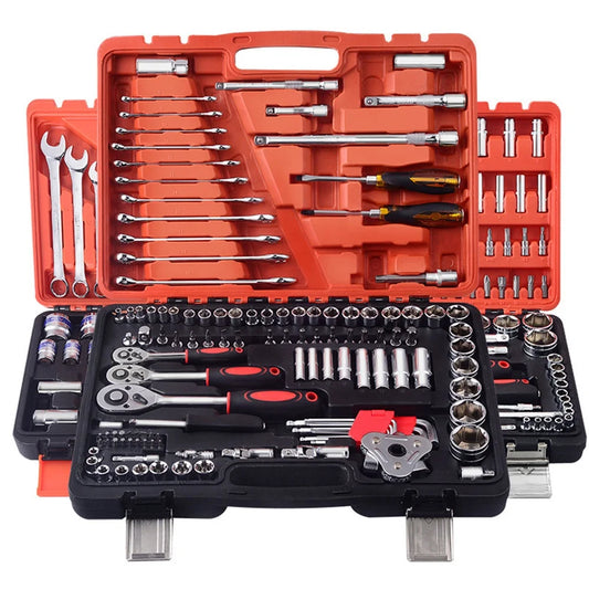 Chrome Vanadium Steel Manual Tool Kit 46/53/61/82/94/108/151/216pcs Automotive Mechanical Repair Wrench Set
