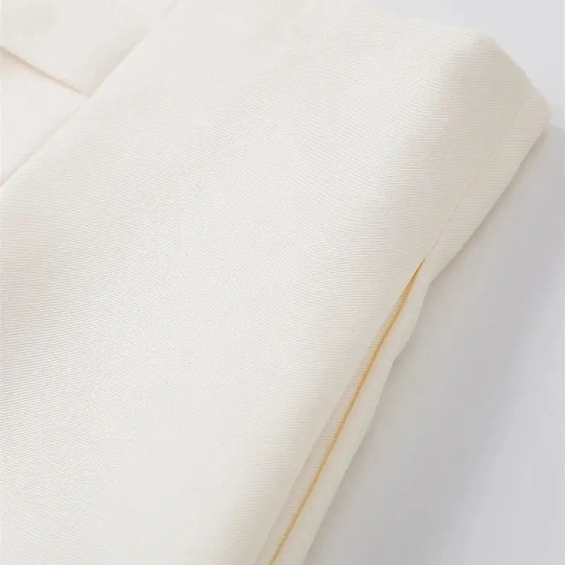 Summer Casual Suit Shorts Wide Legs Silk Satin