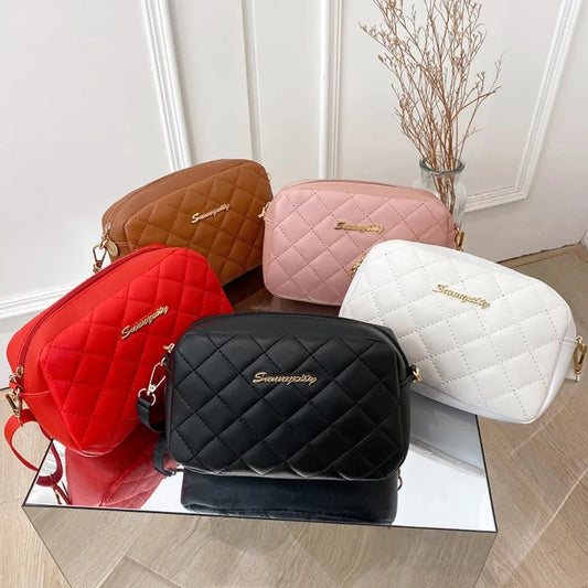 Small Crossbody Tassel Bag for Women with Embroidery Fashionable Chain Shoulder Bag