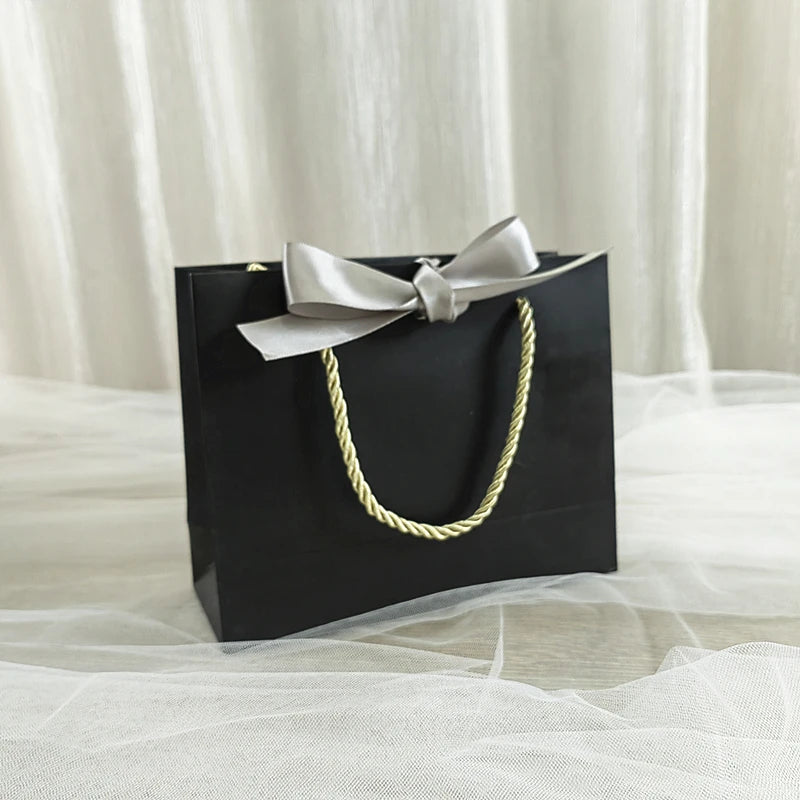 10 Pcs Custom Logo Gift Bag Packaging Box For Small Businesses Valentines Day Paper Bag Favors Boxes Wedding Birthday Flower