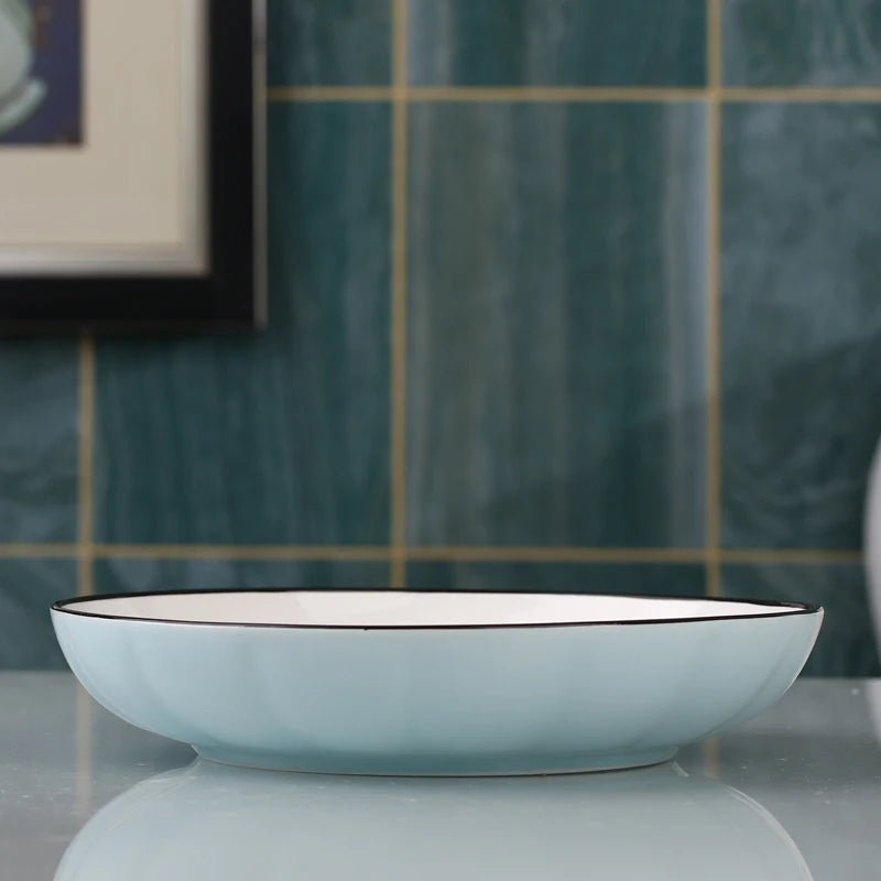 Large Size Cerc Bowl Set Creative Bowl Plate Combination Microwave Se Home Use Single 4 Pieces New 202 Dining Utensils