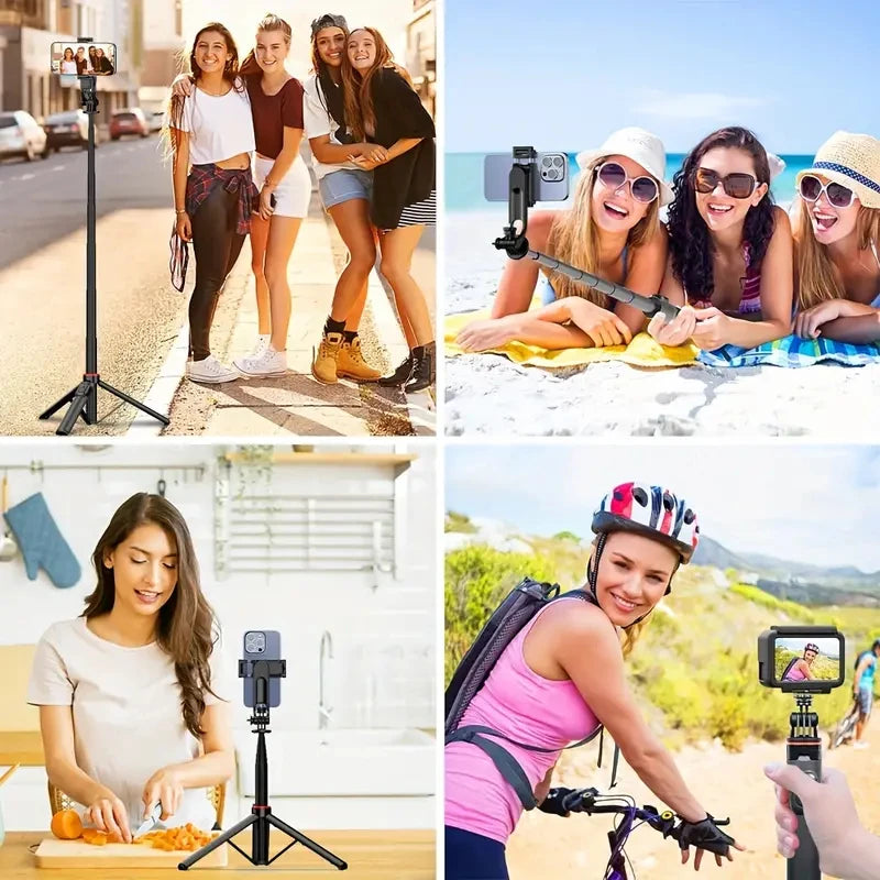Telescopic Selfie Stick Tripod Stand Mobile Phone Support Wireless