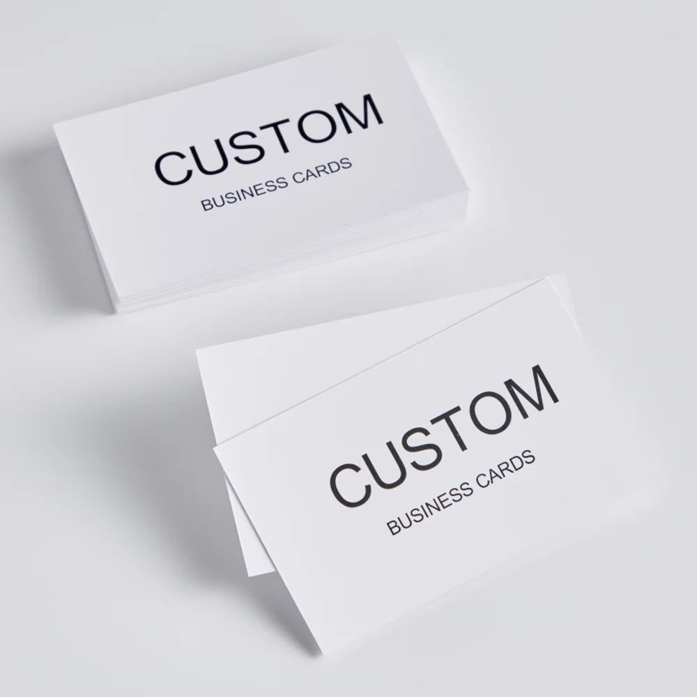 200/500/1000pcs Customizable Cards, Personalized Business Cards with Acrylic Storage Box, Waterproof Thank You Invitations