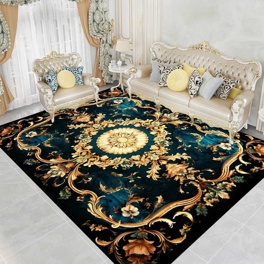 European Gorgeous Large Area Carpet Living Room Bedroom Area Rugs 200x300cm Soft Non-slip Entrance Mat