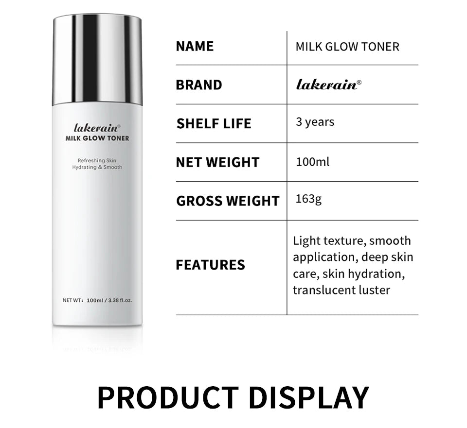 Milk Toner & Moisturizing Lotion Set Long Lasting Hydrating Oil Control Soothing Skin SPF10 Sunscreen Suitable For All Skin Type
