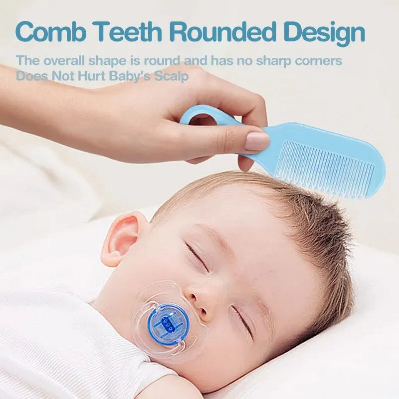 10 Pcs Newborn Baby Nail Hair Daily Care Kit Infant Grooming Brush Comb Safe Nail Clippers Set For Baby Gift