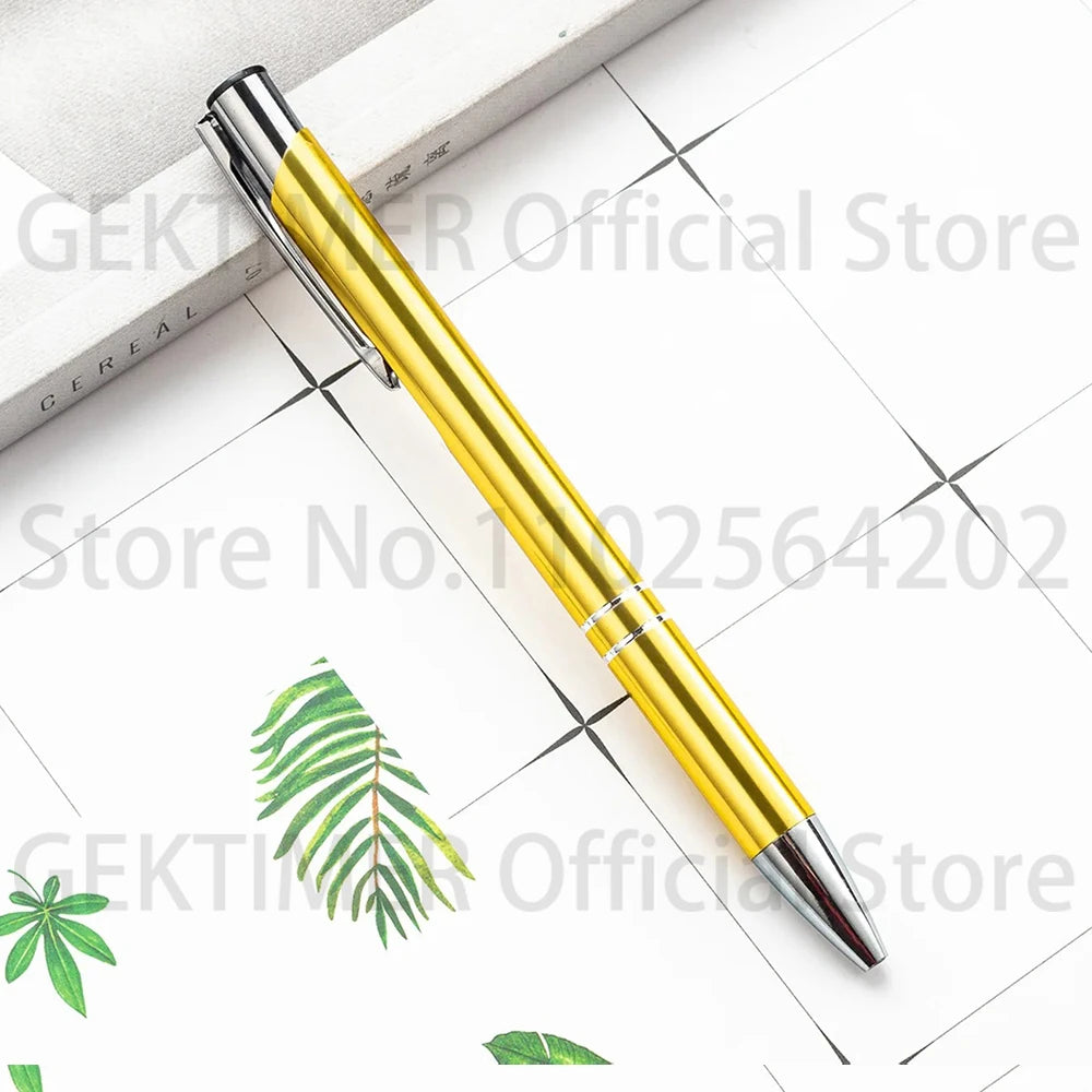 100 50 20 Pcs Custom Ballpoint Pen Metal Pen Support Custom Logo Advertising Wholesale Personalized Pen Advertising Gift
