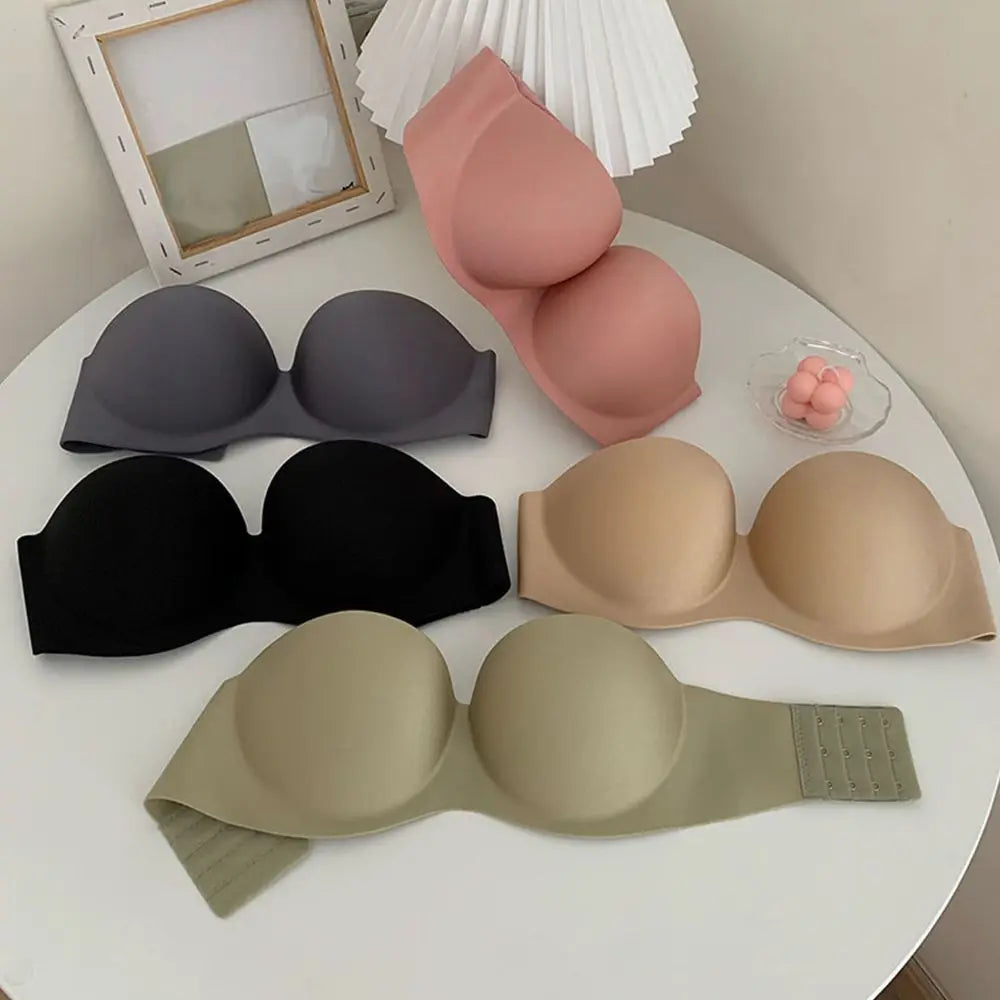 Women Push Up Invisible Bras Strapless Seamless
